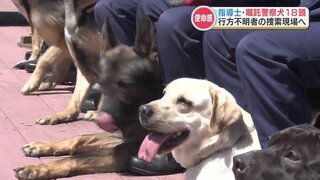 “犬のおまわりさん” 18頭が嘱託警察犬に任命！  行方不明者捜索で活躍 熊本