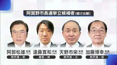 ≪阿賀野市長選挙≫新人・元職の４人による争いに　現市政の評価や地域活性化策など争点【新潟】