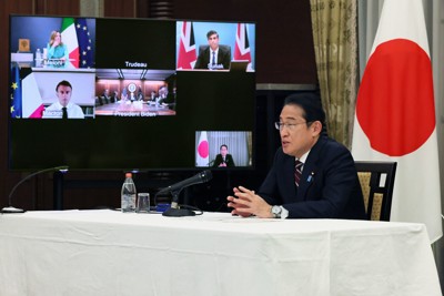 首相「事態沈静化主導を」　G7会議でイランのイスラエル攻撃巡り