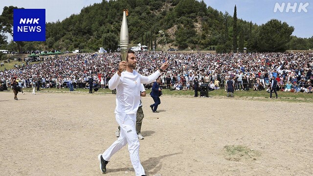 パリ五輪開幕100日 ギリシャで採火式が行われ聖火リレー始まる