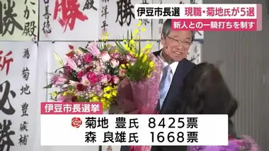 伊豆市長選は現職・菊地豊 氏が5回目の当選「災害対策強化と観光など産業振興を」　静岡