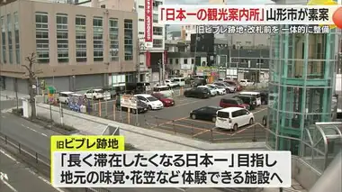 旧ビブレ跡地「日本一の観光案内所」素案公表・駅構内の改札前エリアと一体的な開発目指す　山形