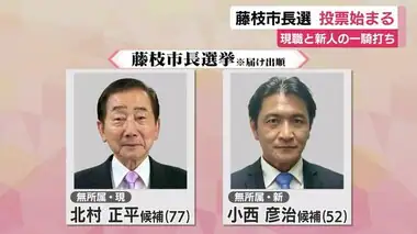 藤枝市長選　いよいよ投票日　現職と新人の一騎打ち　