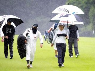 第２Ｒ、降雨でサスペンデッド　アース・モンダミン女子ゴルフ