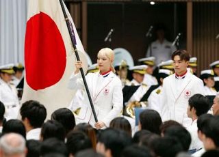 旗手江村「自覚と責任持ち戦う」　パリ五輪選手団が結団式