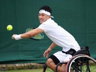 テニス、小田凱人が１回戦突破　ウィンブルドン車いすの部