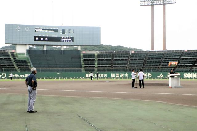 高校野球岡山大会、11日に開会式　リハーサルで入念準備