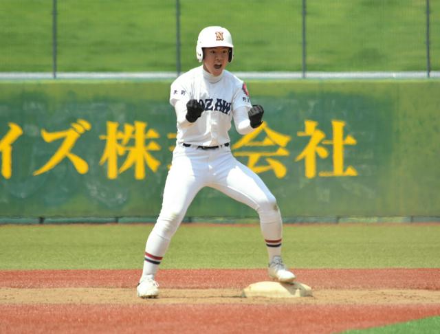 コールド目前、快音におたけび「満足でした」　野沢北・赤穂選手