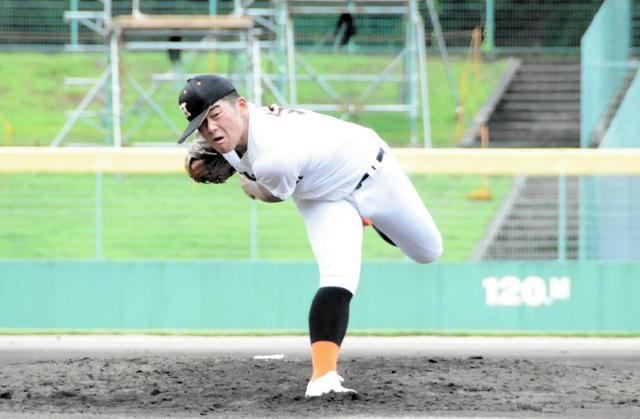 春の島根県大会覇者が敗退　益田東の2年生・蟹江投手、好投実らず