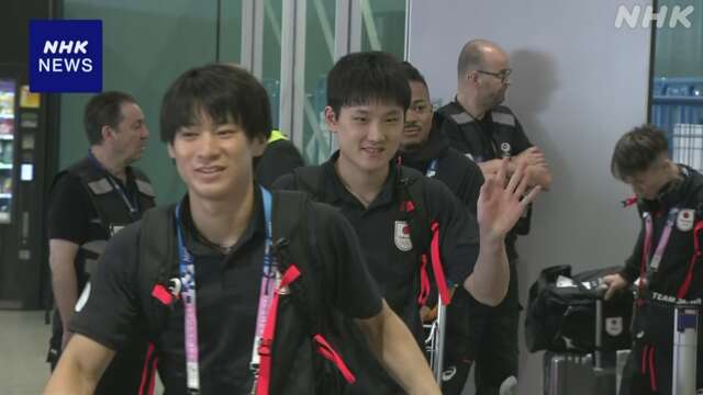 パリ五輪  日本選手団の第一陣 卓球の張本らがフランスに到着