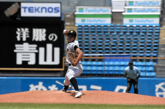 コロナでぜんそくに　高島のエース松本健太朗　挑んだ日大豊山打線