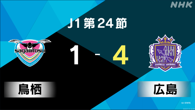 サッカーJ1第24節 サンフレッチェ広島がサガン鳥栖に勝ち2連勝