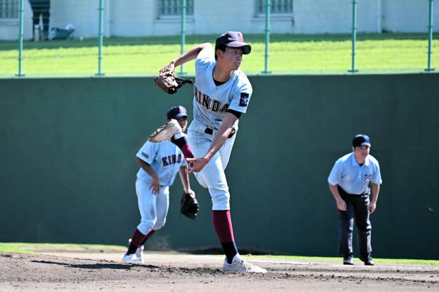 勝者の相手監督うならす牽制術　近大福山の赤田投手、盗塁許さず