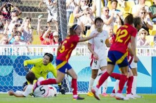 なでしこ、スペインに逆転負け　サッカー女子・２５日