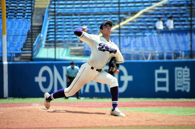 好投続けてきた東京・永見投手、帝京打線に脱帽「やっぱりすごい」