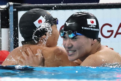 萩野、瀬戸に追い付け追い越せ　競泳・18歳松下知之が初五輪で銀