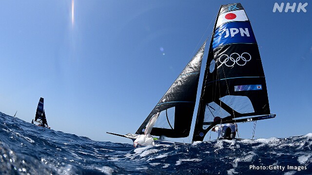 セーリング 2人乗り女子49erFX級 日本 初日終え4位 パリ五輪