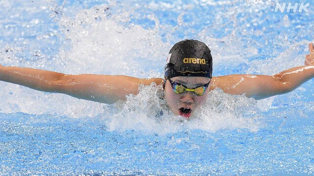 競泳 平井瑞希 女子100ｍバタフライ決勝 7位 パリオリンピック