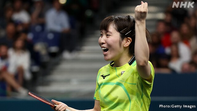 卓球女子シングルス1回戦 平野美宇がストレート勝ち パリ五輪