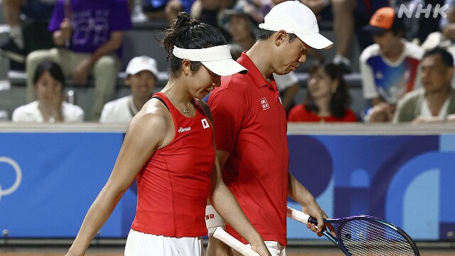 テニス 混合ダブルス 錦織・柴原ペア 準々決勝敗退 パリ五輪