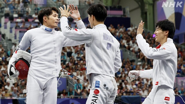 フェンシング 男子エペ団体 日本 準決勝へ パリオリンピック