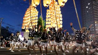 【動画】夜空照らす「秋田竿燈まつり」