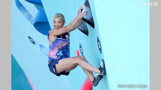 スポーツクライミング女子 準決勝 野中7位スタート パリ五輪