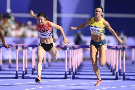 福部、１００ｍ障害で準決勝進出　陸上・７日