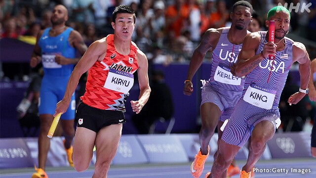 陸上男子400メートルリレー 日本が決勝進出 パリオリンピック