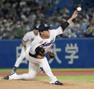 ヤ６―３広（１７日）　高橋が４勝目