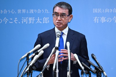 河野太郎氏、自民総裁選への出馬を正式表明　麻生派が支持基盤