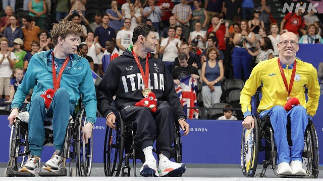 パリパラ ウクライナ 今大会初の金メダル 競泳 男子100m自由形