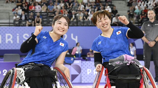 パリパラ バドミントン 里見・山崎ペア 銀メダル 女子ダブルス