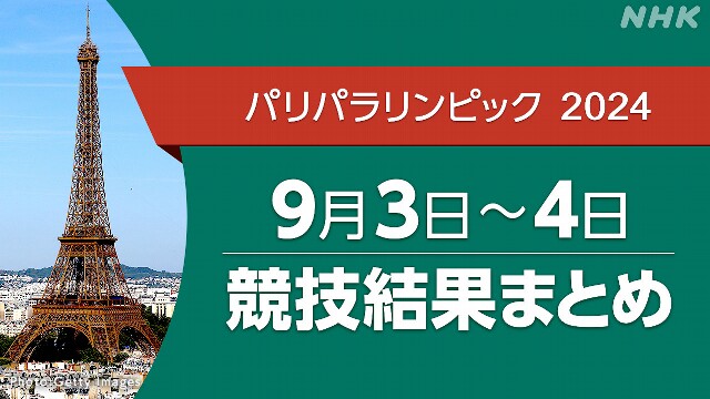 パリパラリンピック 競技結果まとめ 9/3～4