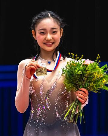 １５歳の和田薫子、初出場で優勝　フィギュア・ジュニアＧＰ