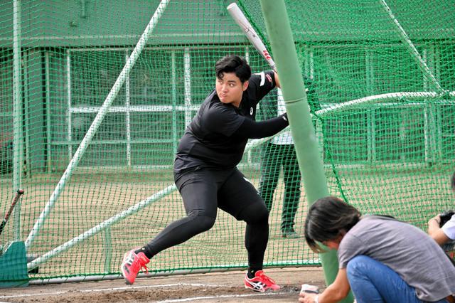 佐々木麟太郎選手が岩手で練習公開　米大学入学「楽しみでしかない」