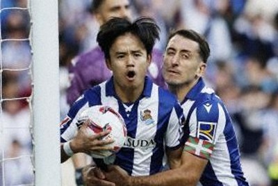 久保建英、今季2ゴール目で先制点　サッカー・スペイン1部リーグ