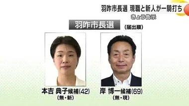 来月6日投開票の羽咋市長選挙…現職と新人の一騎打ち！