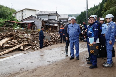 能登豪雨、激甚災害に指定へ　首相が初の視察、防災庁設置も推進