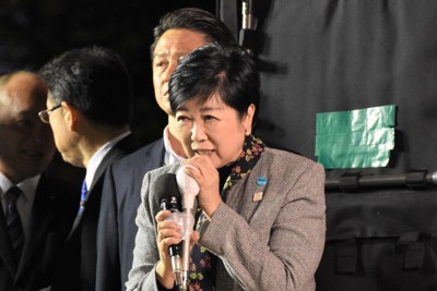 小池都知事が公明・石井代表の応援演説　衆院選・埼玉14区