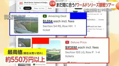 まだ間に合う！ワールドシリーズ観戦ツアー　第1・2戦は燃料費込み67万8000円　観戦チケットは最安で約17万円