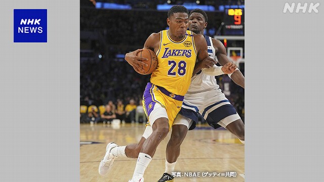 NBA レイカーズ 八村塁 開幕戦に先発出場 18得点で勝利に貢献