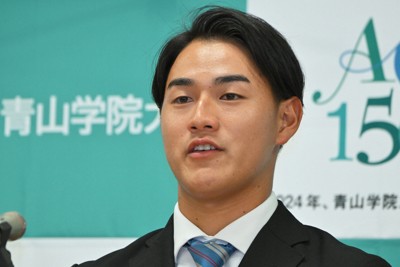 「日本一の野手に」　ロッテ吉井監督、青学大・西川史礁選手に激励