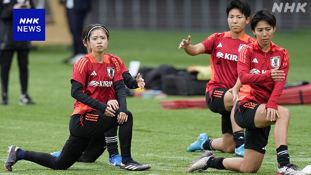 サッカー女子 なでしこジャパン 韓国戦前に国立競技場で調整