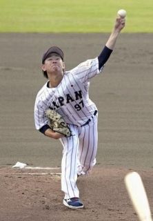 井上温大が先発で３回完璧投球　「プレミア１２」代表が練習試合