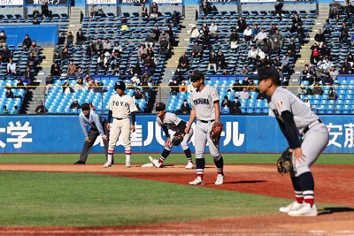 内野5人シフト、横浜の奥村頼人が選択した真っ向勝負　明治神宮大会